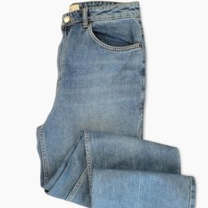 Topshop Moto Quinn Straight Leg 100% Cotton Jeans Size 30